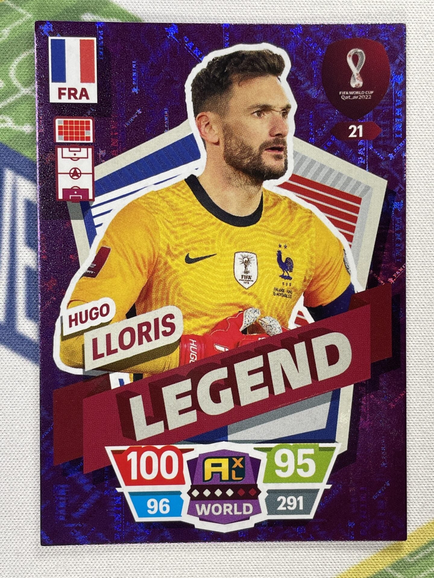 Hugo Lloris France Legend Panini World Cup 2022 Adrenalyn XL Card