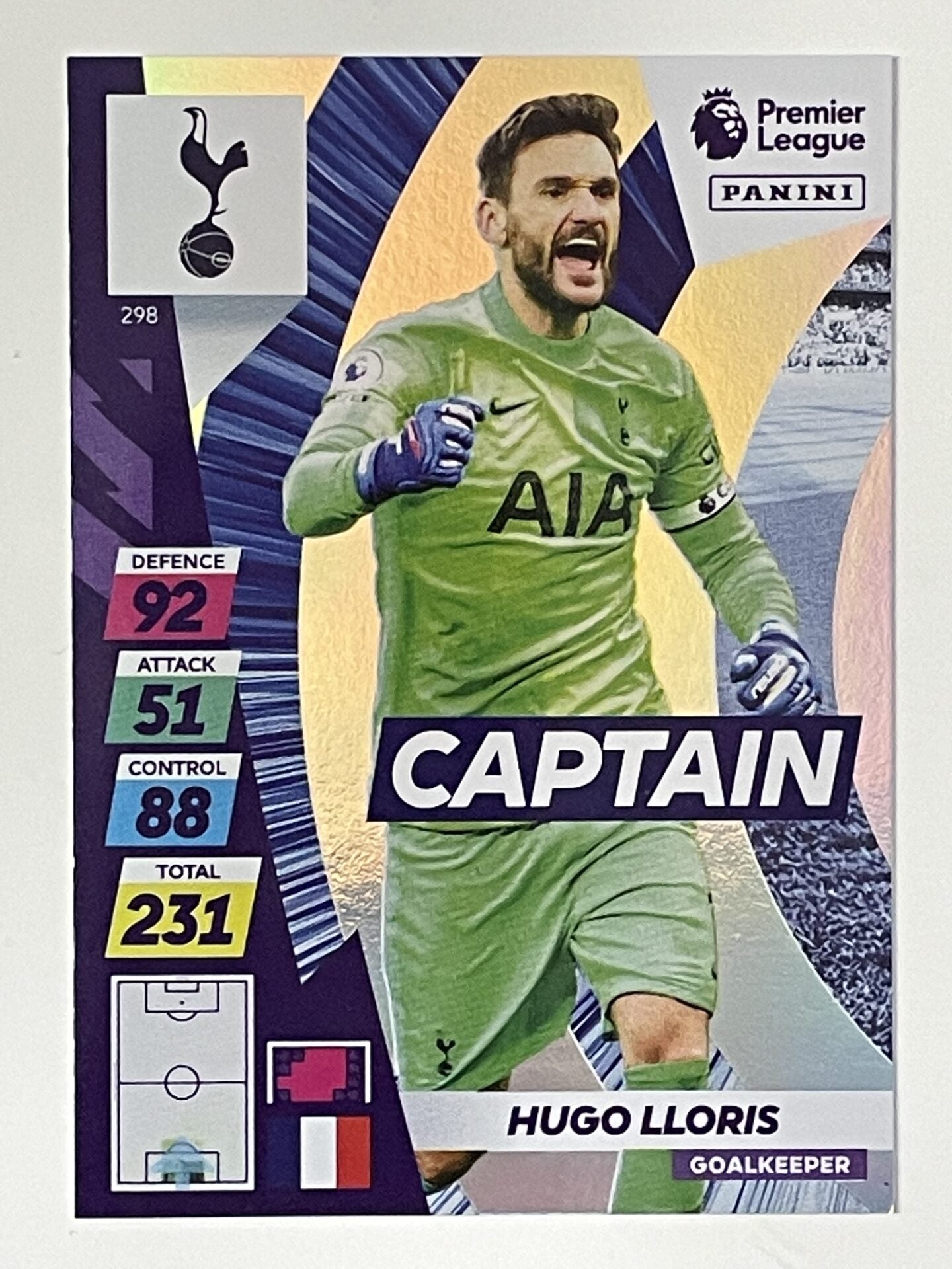 Hugo Lloris Tottenham Hotspur Captain Panini Adrenalyn XL PLUS Premier League 2021 2022