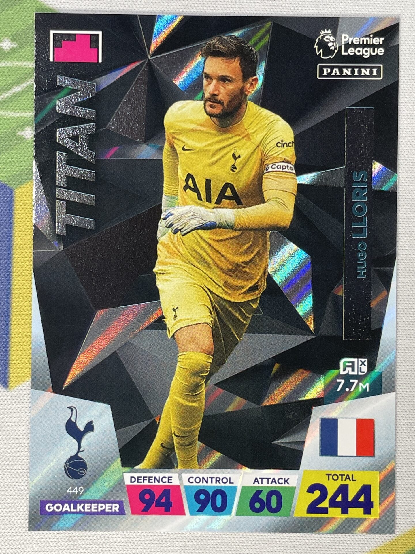 Hugo Lloris Tottenham Hotspur Titan Panini Premier League Adrenalyn XL 2023 Card