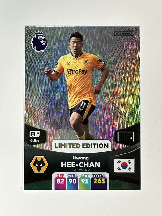 Hwang Hee-Chan Wolves Limited Edition Panini Premier League Adrenalyn XL 2024 Card