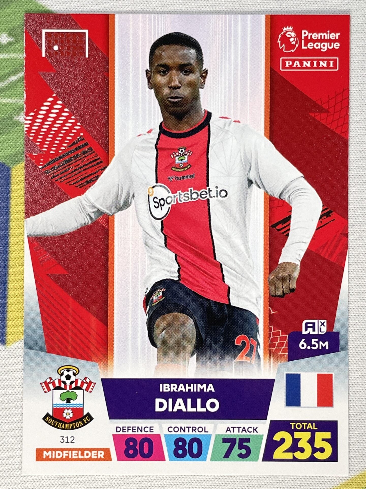 Ibrahima Diallo Southampton Panini Premier League Adrenalyn XL 2023 Card