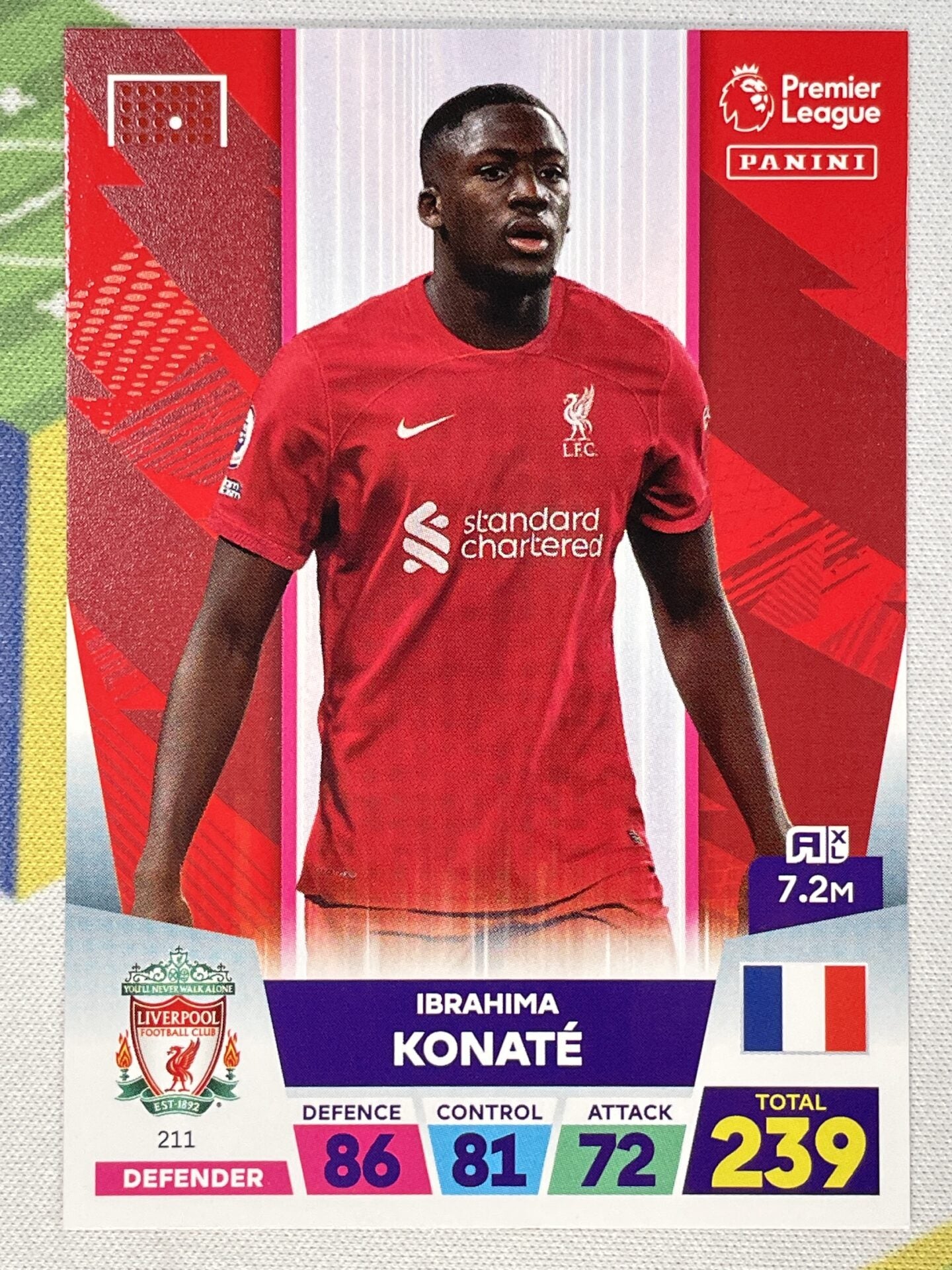 Ibrahima Konate Liverpool Panini Premier League Adrenalyn XL 2023 Card