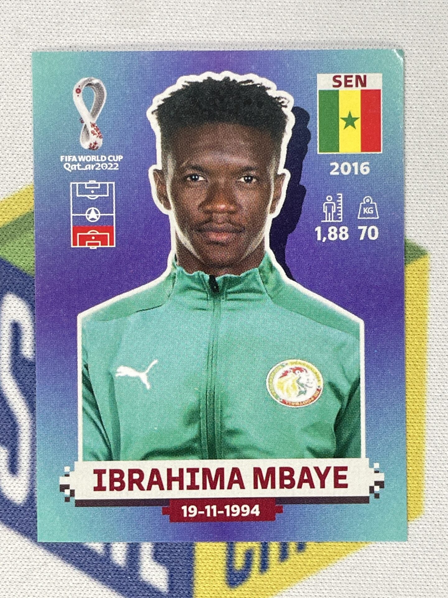 Ibrahima Mbaye Senegal Panini World Cup 2022 Qatar Stickers