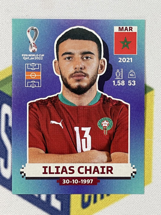 Ilias Chair Morocco Panini World Cup 2022 Qatar Stickers