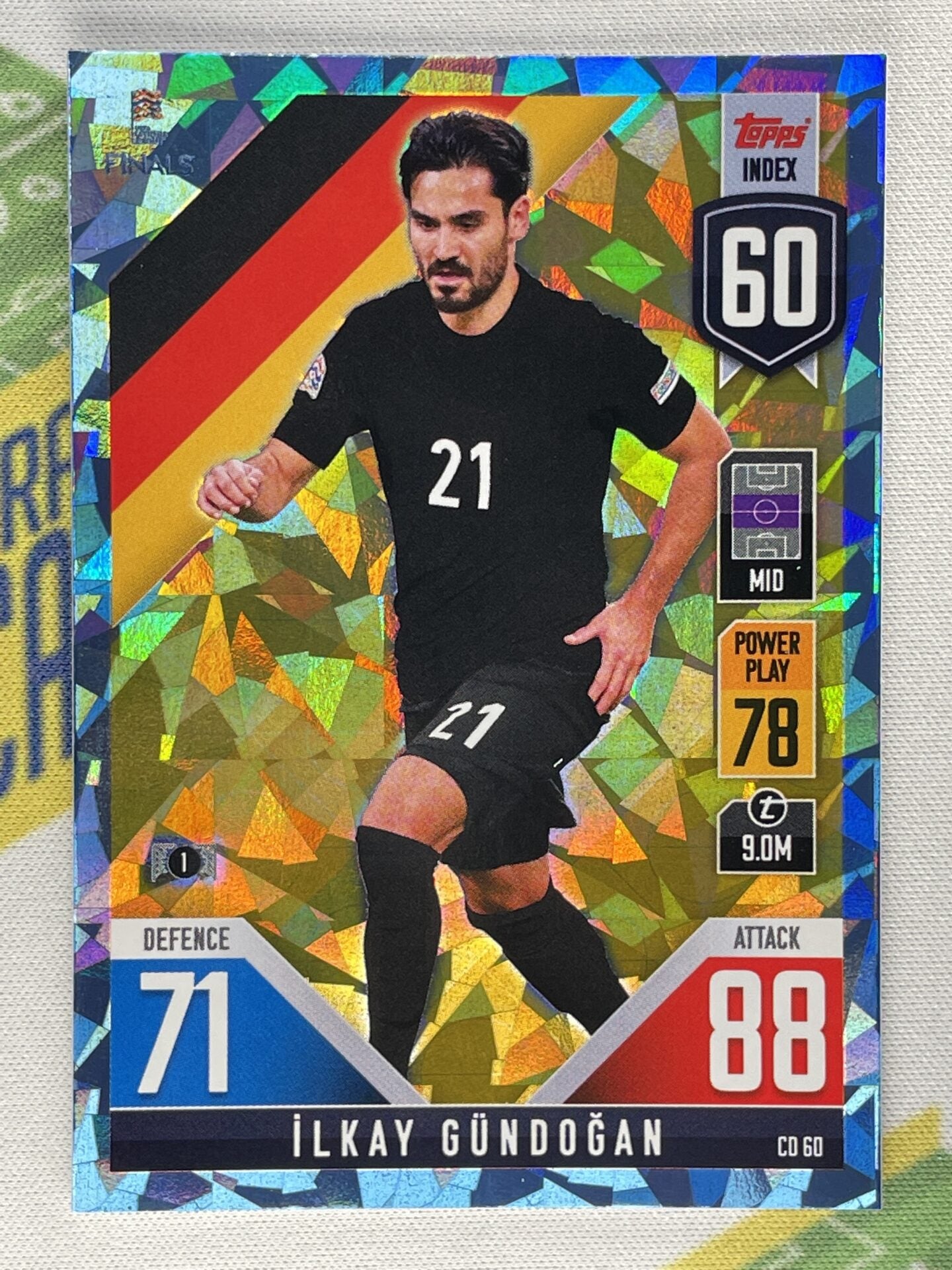 Ilkay Gundogan Germany Crystal Foil Parallel Topps Match Attax 101 Road to Nations League 2022 Card