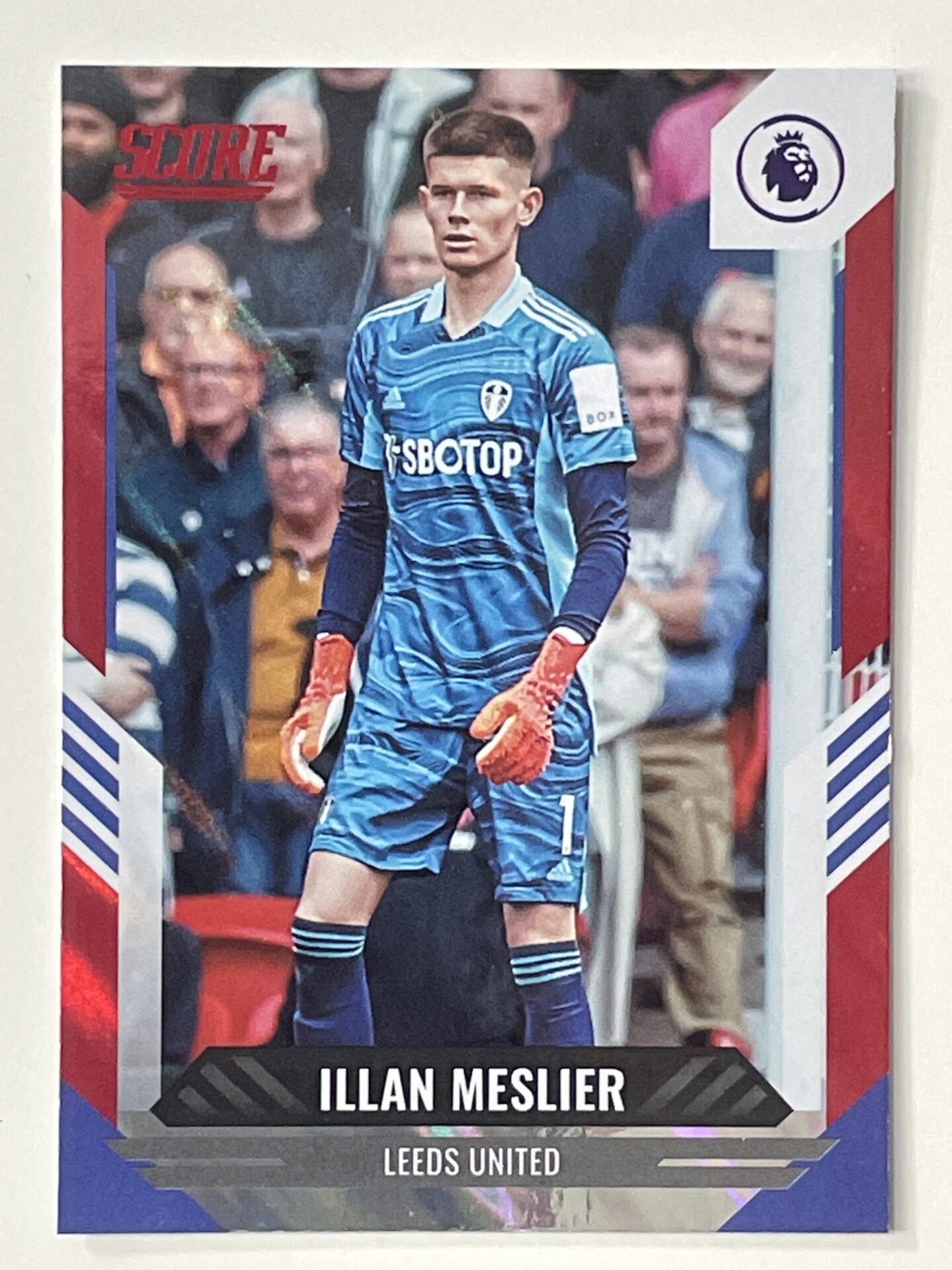 Illan Meslier Leeds United Base Red Lava Parallel Panini Premier League Score 2021 2022