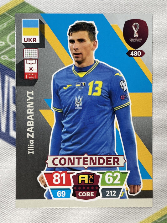 Illia Zabarnyi Ukraine Panini World Cup 2022 Adrenalyn XL Card