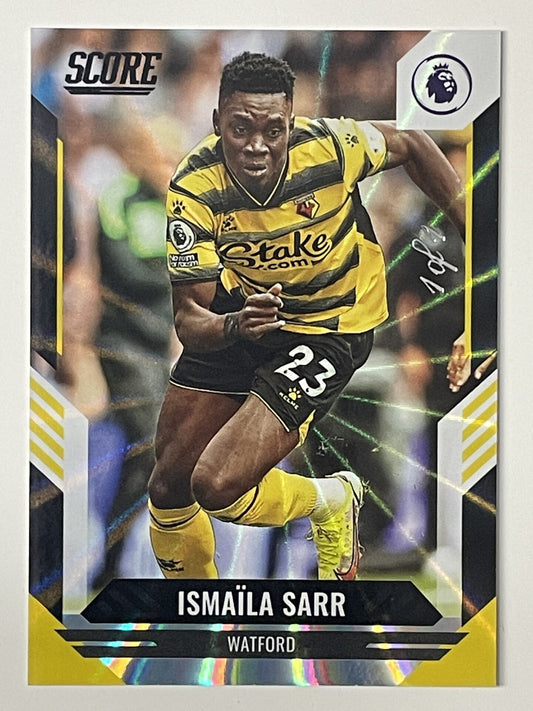 Ismaila Sarr Watford Base Black Laser Parallel Panini Premier League Score 2021 2022