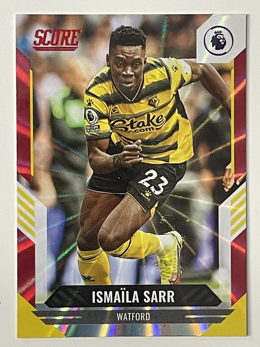 Ismaila Sarr Watford Base Red Laser Parallel Panini Premier League Score 2021 2022