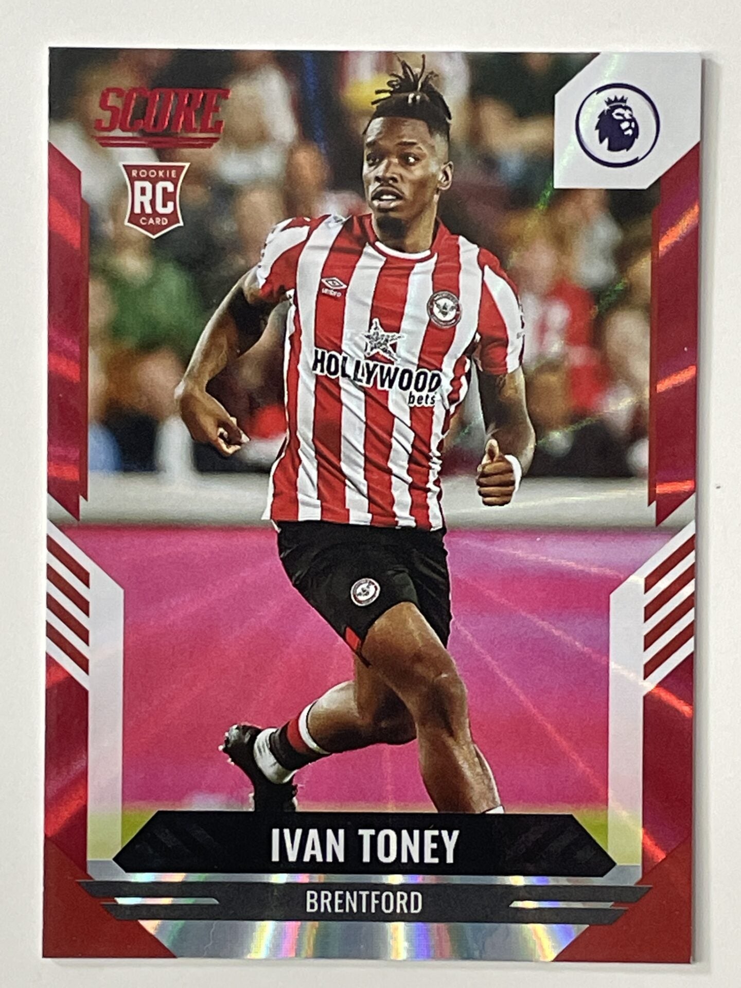 Ivan Toney Brentford Base Red Laser Parallel Panini Premier League Score 2021 2022