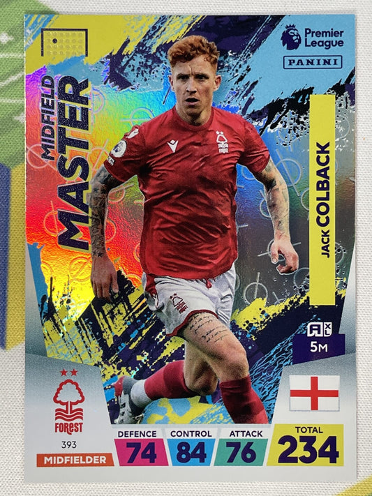 Jack Colback Nottingham Forest Midfield Master Panini Premier League Adrenalyn XL 2023 Card