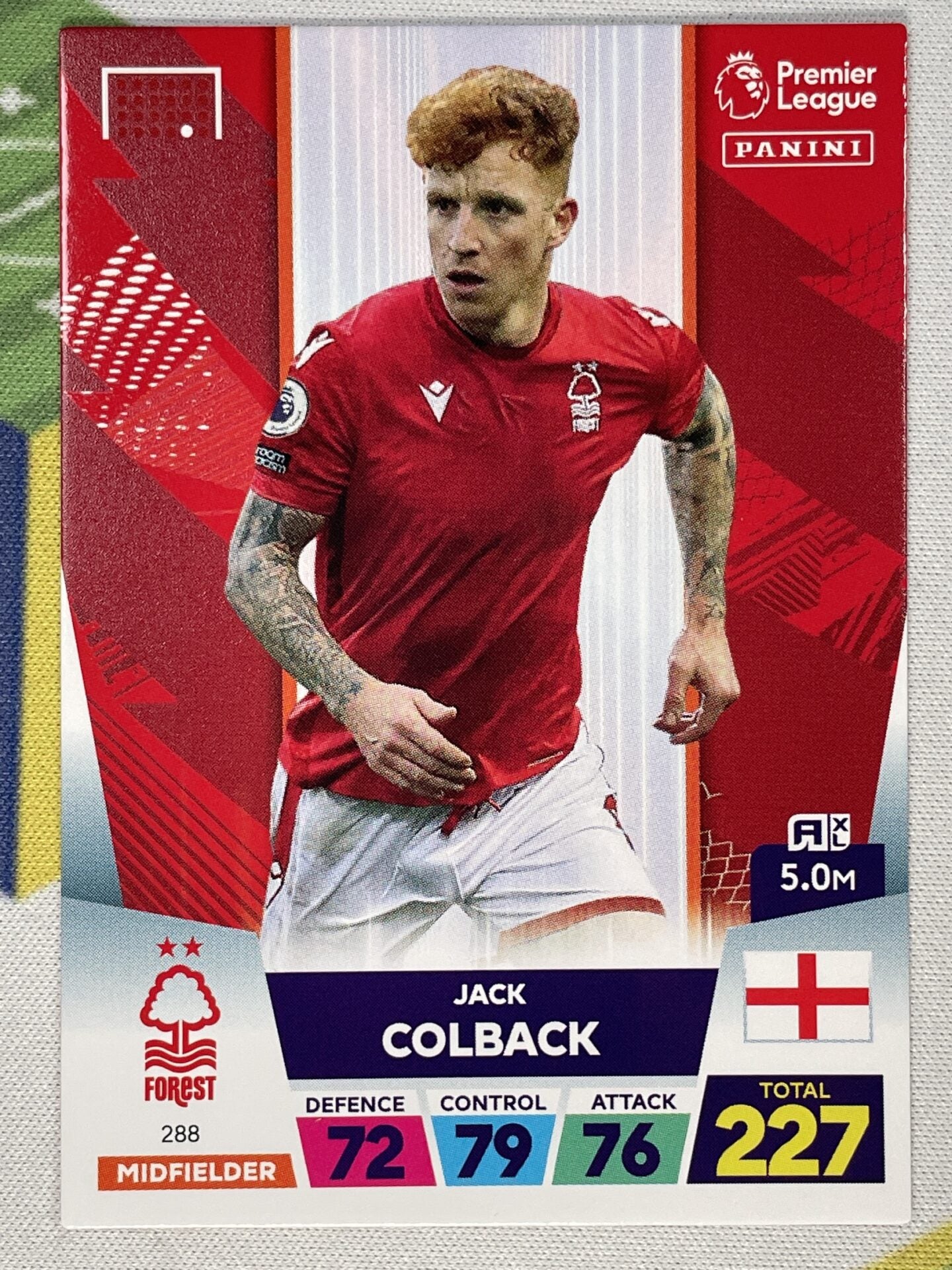 Jack Colback Nottingham Forest Panini Premier League Adrenalyn XL 2023 Card