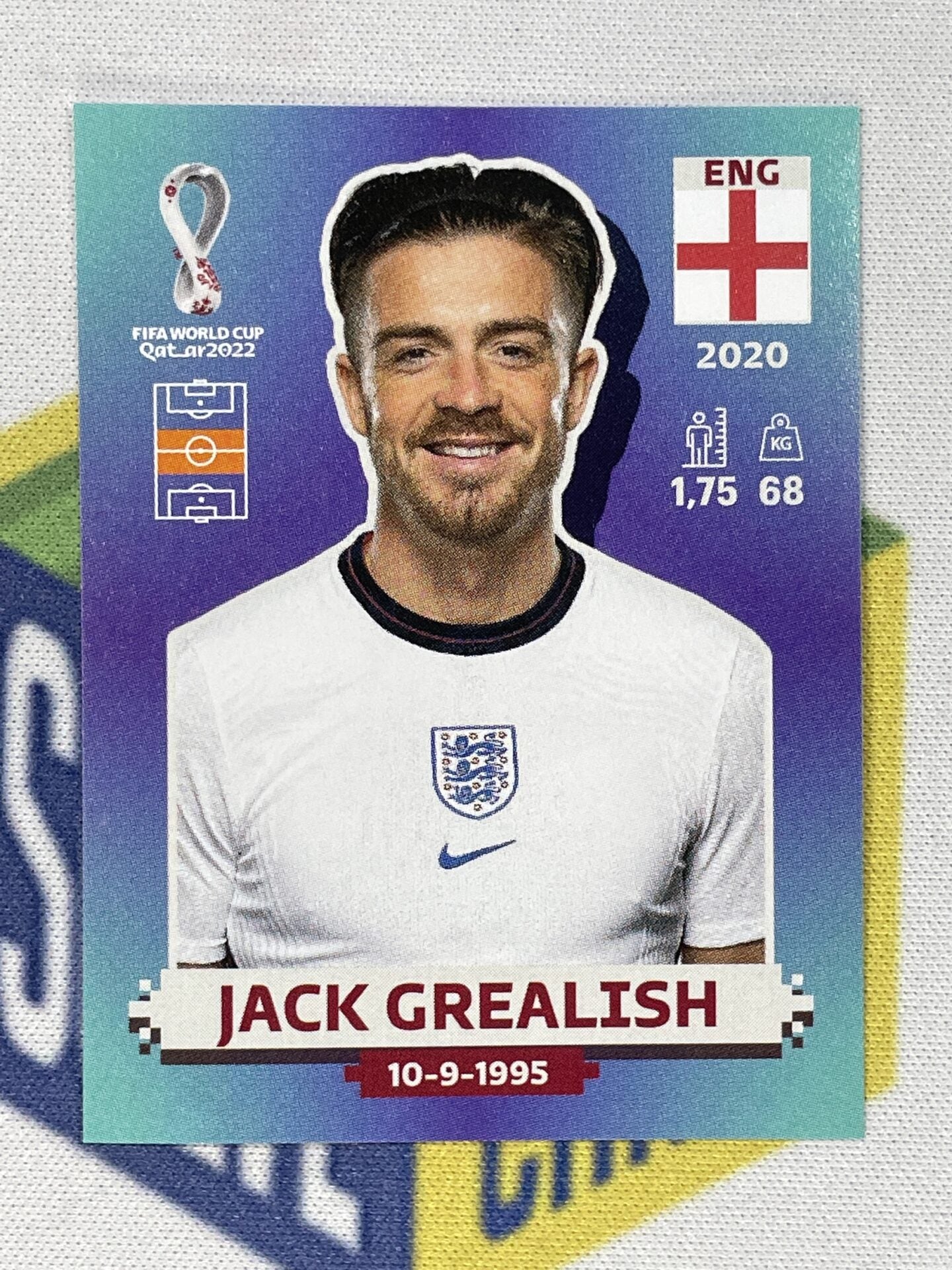 Jack Grealish England Panini World Cup 2022 Qatar Stickers