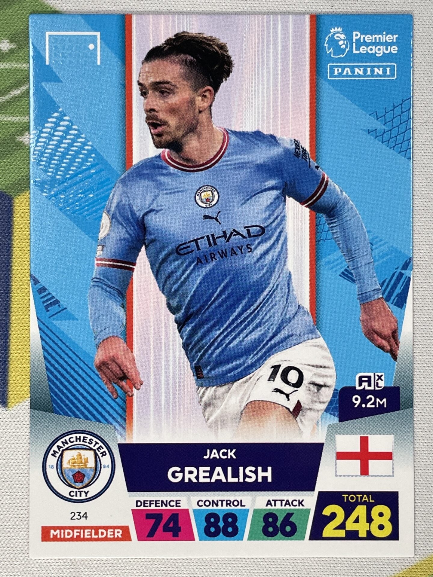 Jack Grealish Manchester City Panini Premier League Adrenalyn XL 2023 Card