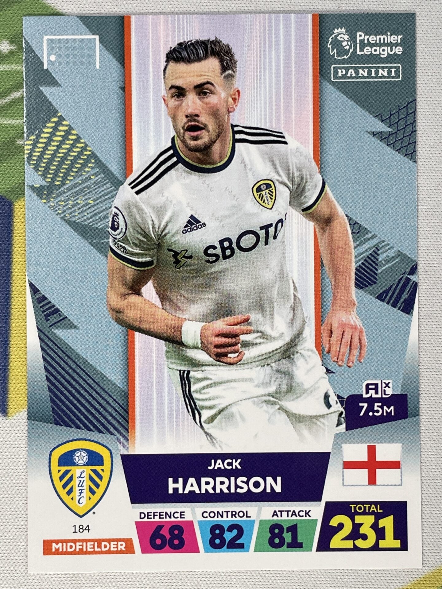 Jack Harrison Leeds Panini Premier League Adrenalyn XL 2023 Card