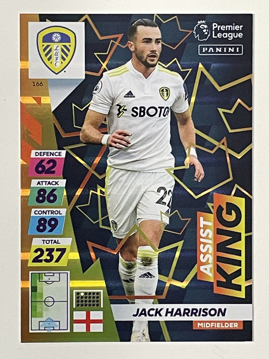 Jack Harrison Leeds United Assist King Panini Adrenalyn XL PLUS Premier League 2021 2022