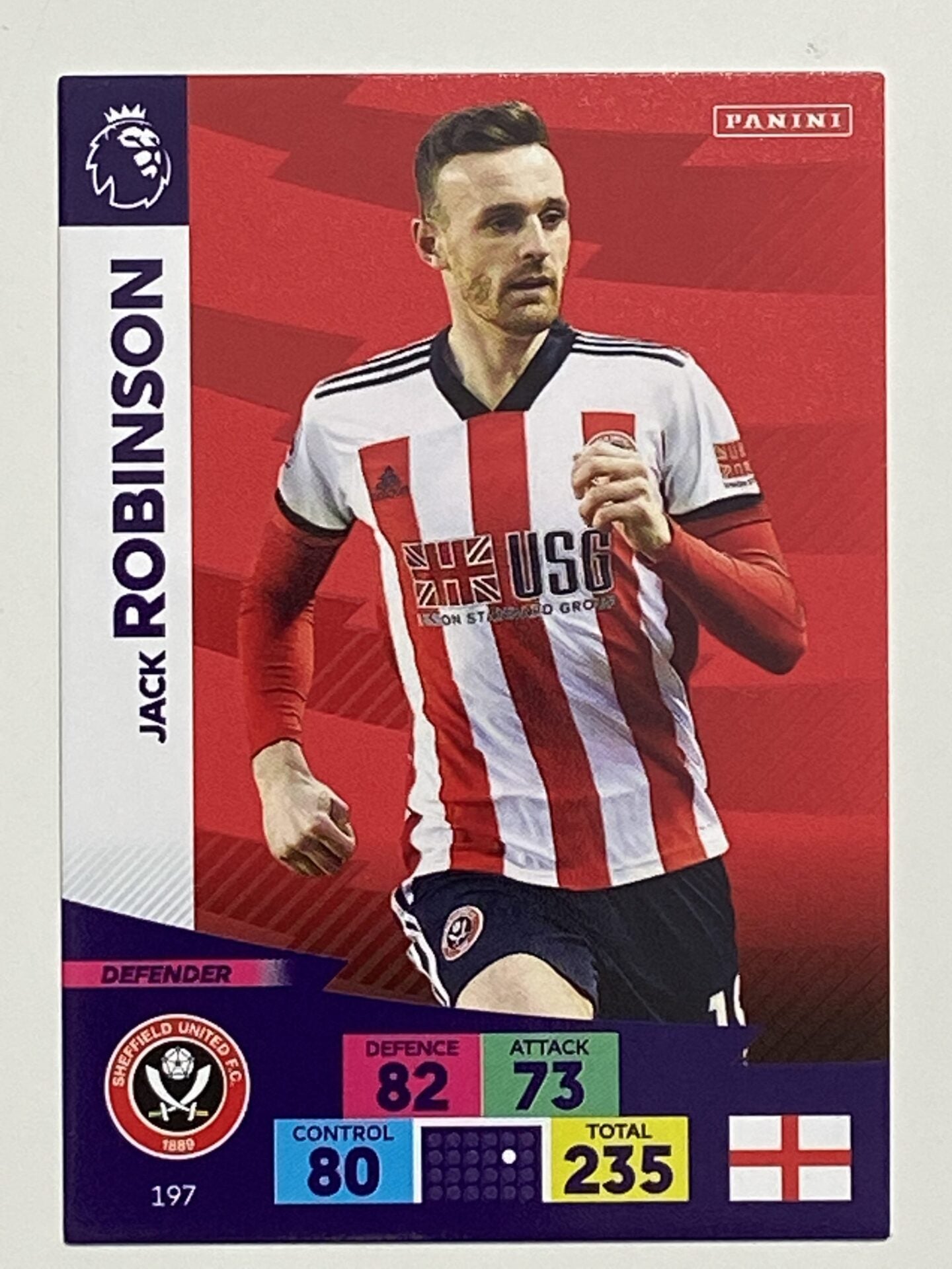 Jack Robinson (Sheffield United) Football Card &#8211; Premier League Adrenalyn XL 2020:21