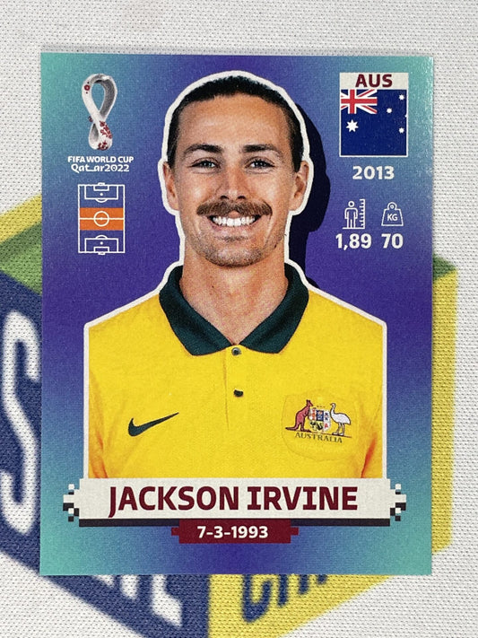 Jackson Irvine Australia Panini World Cup 2022 Qatar Stickers