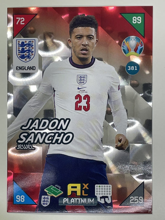 Jadon Sancho Jewels (England) Football Card &#8211; Euro 2020 Adrenalyn XL