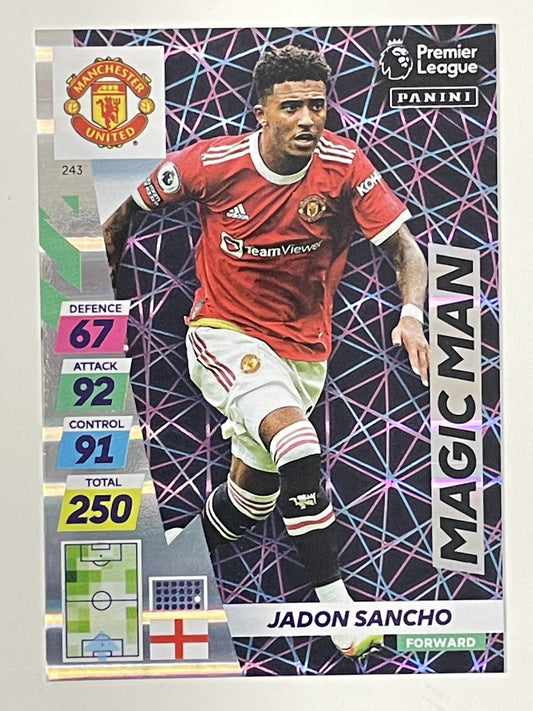 Jadon Sancho Manchester United Magic Man Panini Adrenalyn XL PLUS Premier League 2021 2022