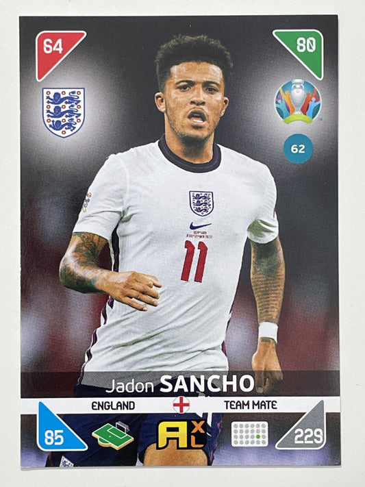 Jadon Sancho Team Mates (England) Football Card &#8211; Euro 2020 Adrenalyn XL