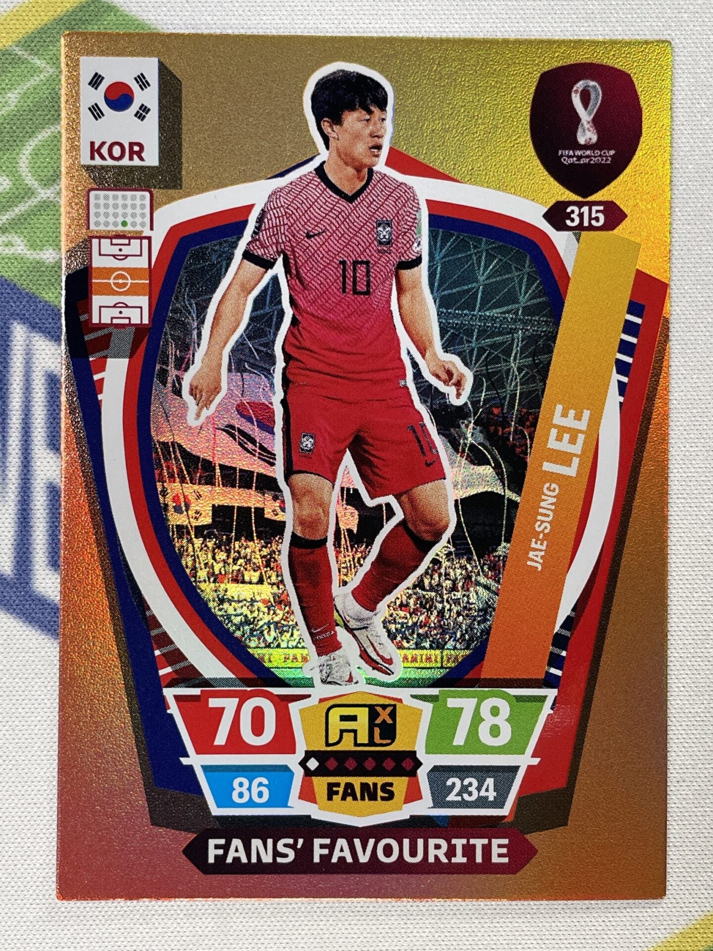 Jae-Sung Lee South Korea Fans Favourite Panini World Cup 2022 Adrenalyn XL Card