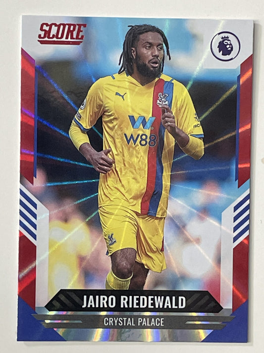 Jairo Riedewald Crystal Palace Base Red Laser Parallel Panini Premier League Score 2021 2022