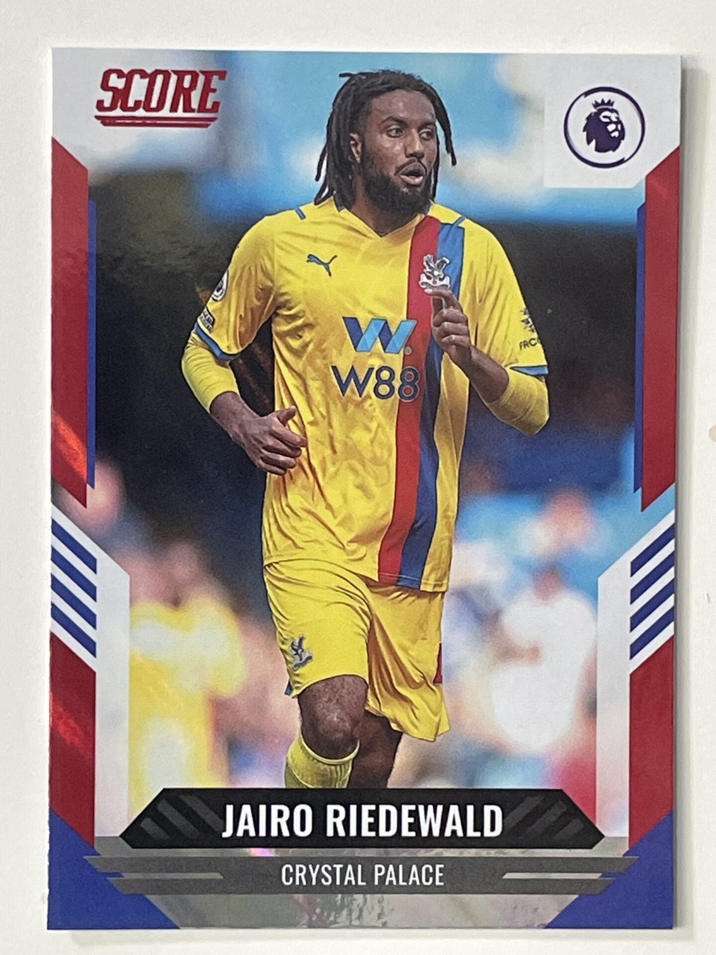 Jairo Riedewald Crystal Palace Base Red Lava Parallel Panini Premier League Score 2021 2022