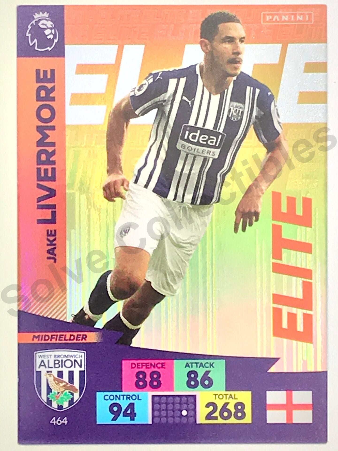 Jake Livermore (West Brom) &#8211; Elite Football Card &#8211; Premier League Adrenalyn XL 2020:21