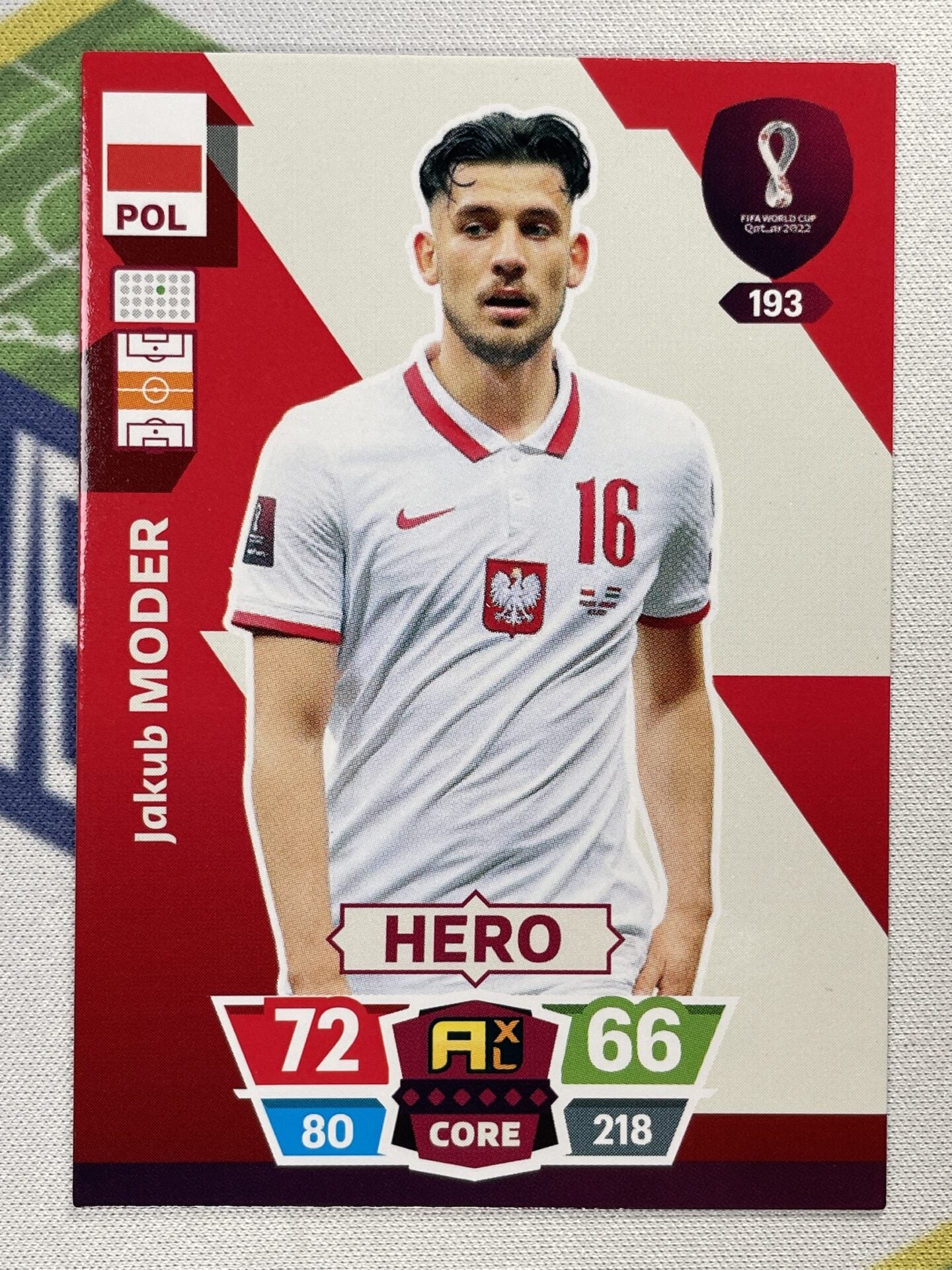 Jakub Moder Poland Panini World Cup 2022 Adrenalyn XL Card