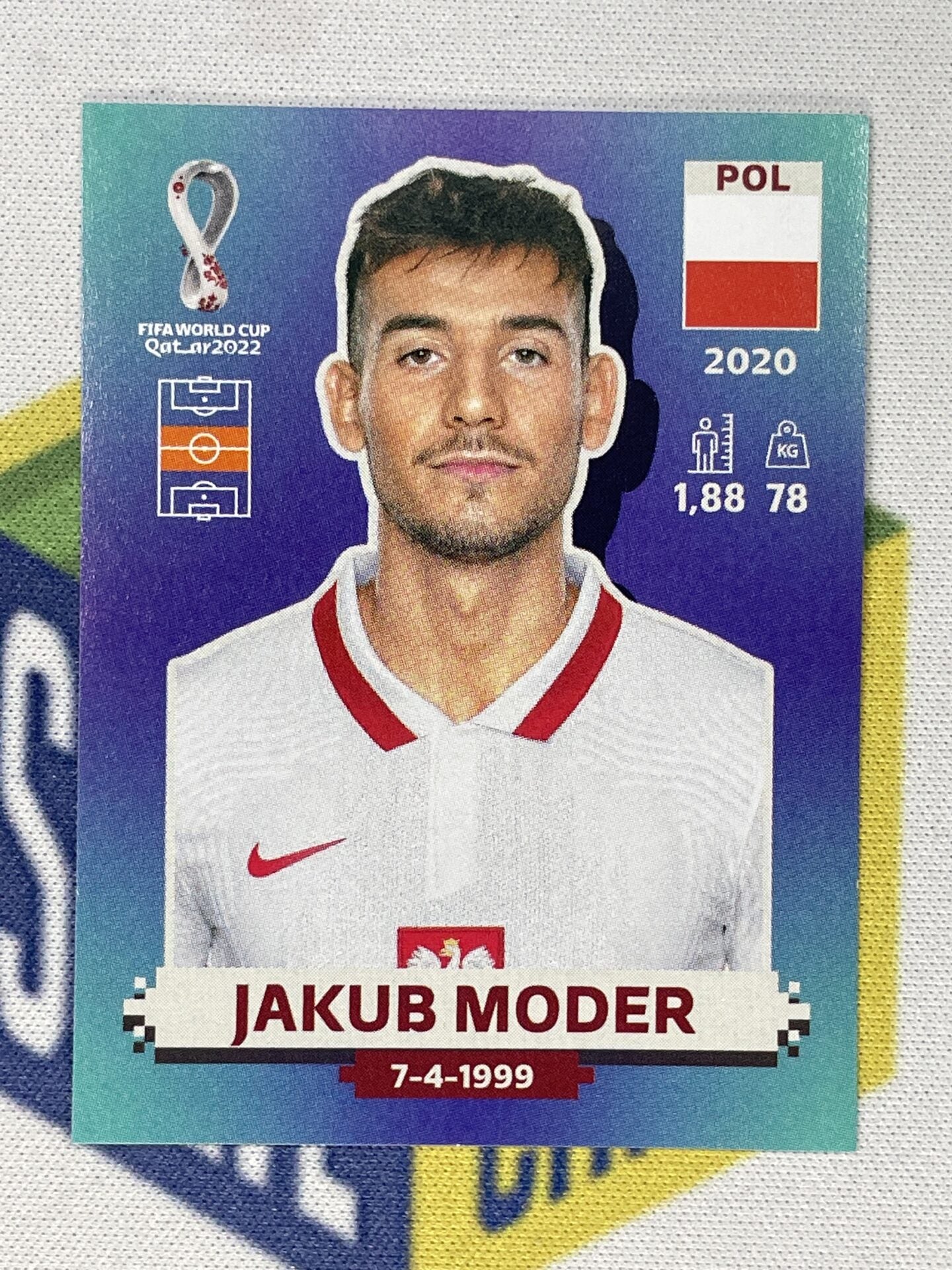 Jakub Moder Poland Panini World Cup 2022 Qatar Stickers