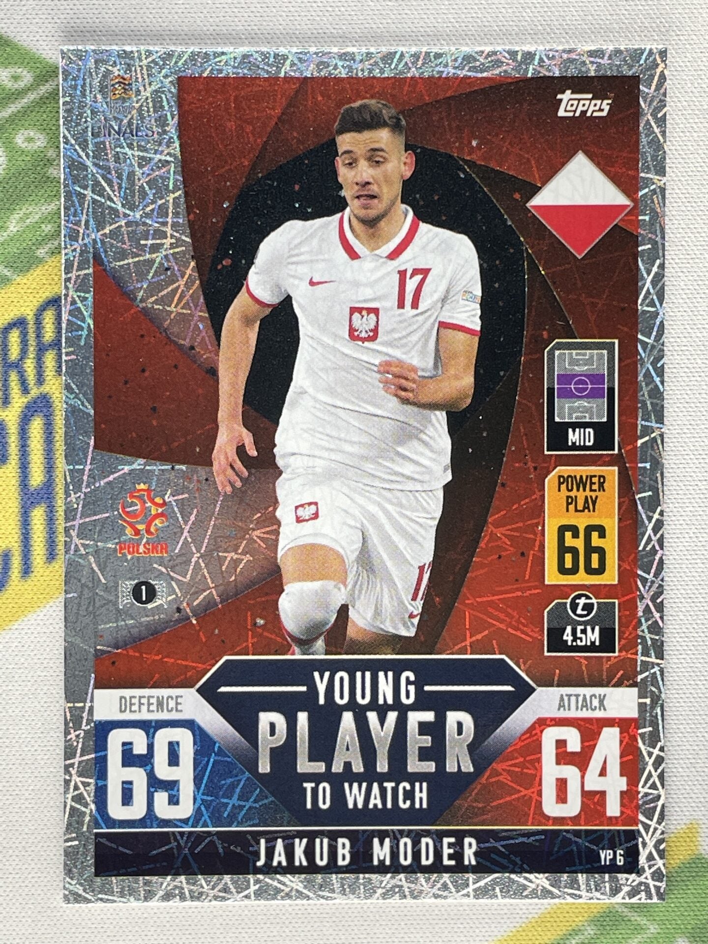 Jakub Moder Poland Young Player to Watch Topps Match Attax 101 Road to Nations League 2022 Card