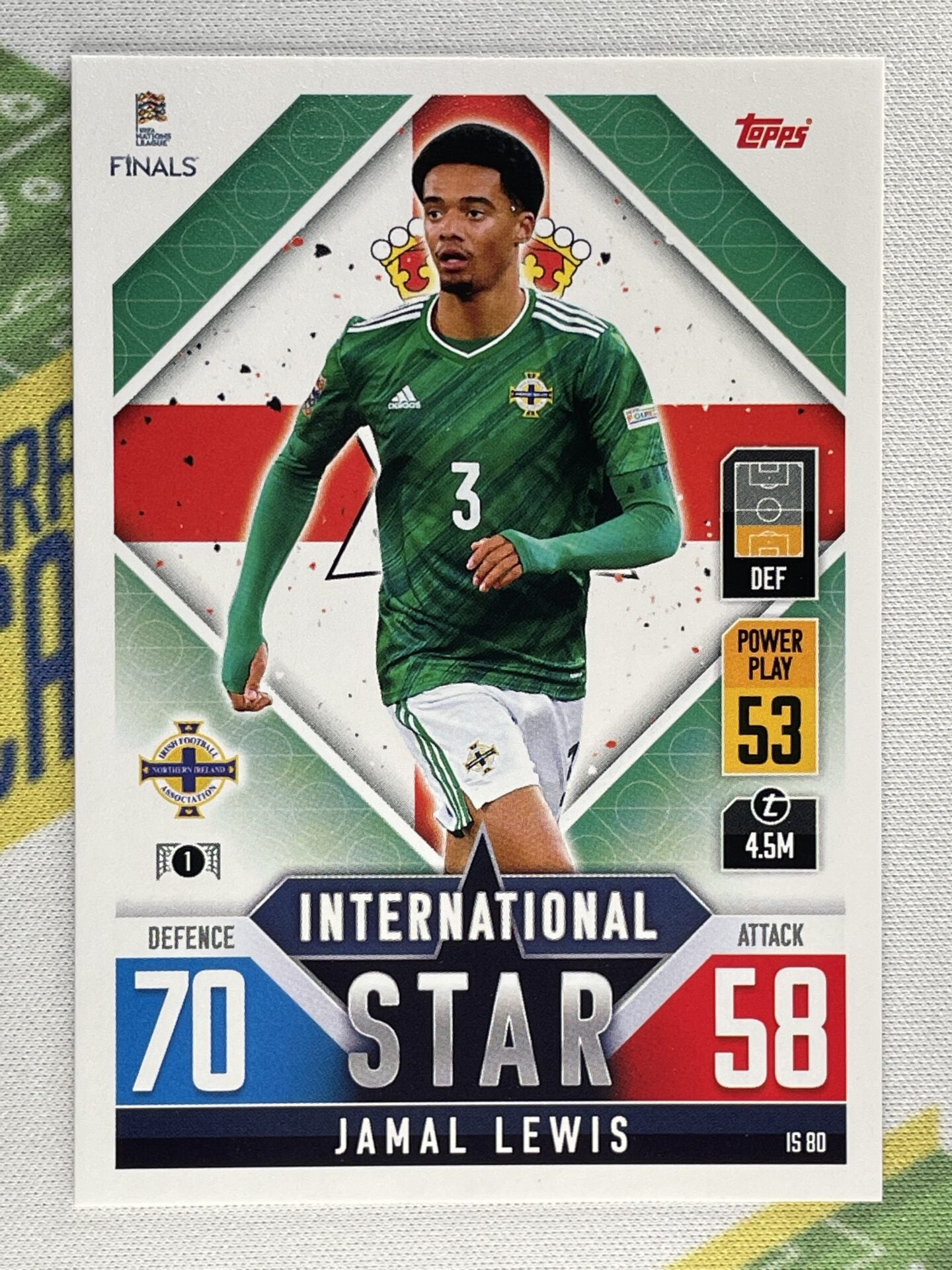 Jamal Lewis Northern Ireland Topps Match Attax 101 Road to Nations League 2022 Card