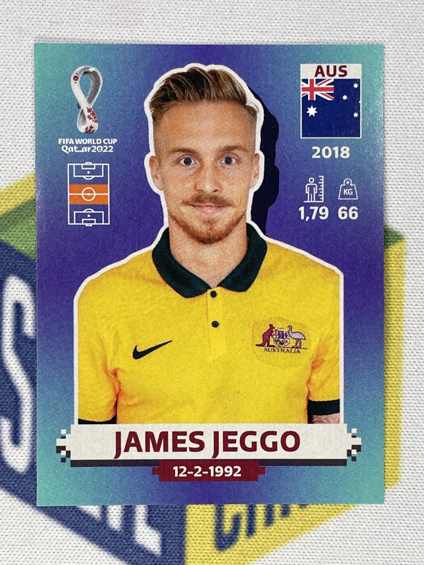 James Jeggo Australia Panini World Cup 2022 Qatar Stickers