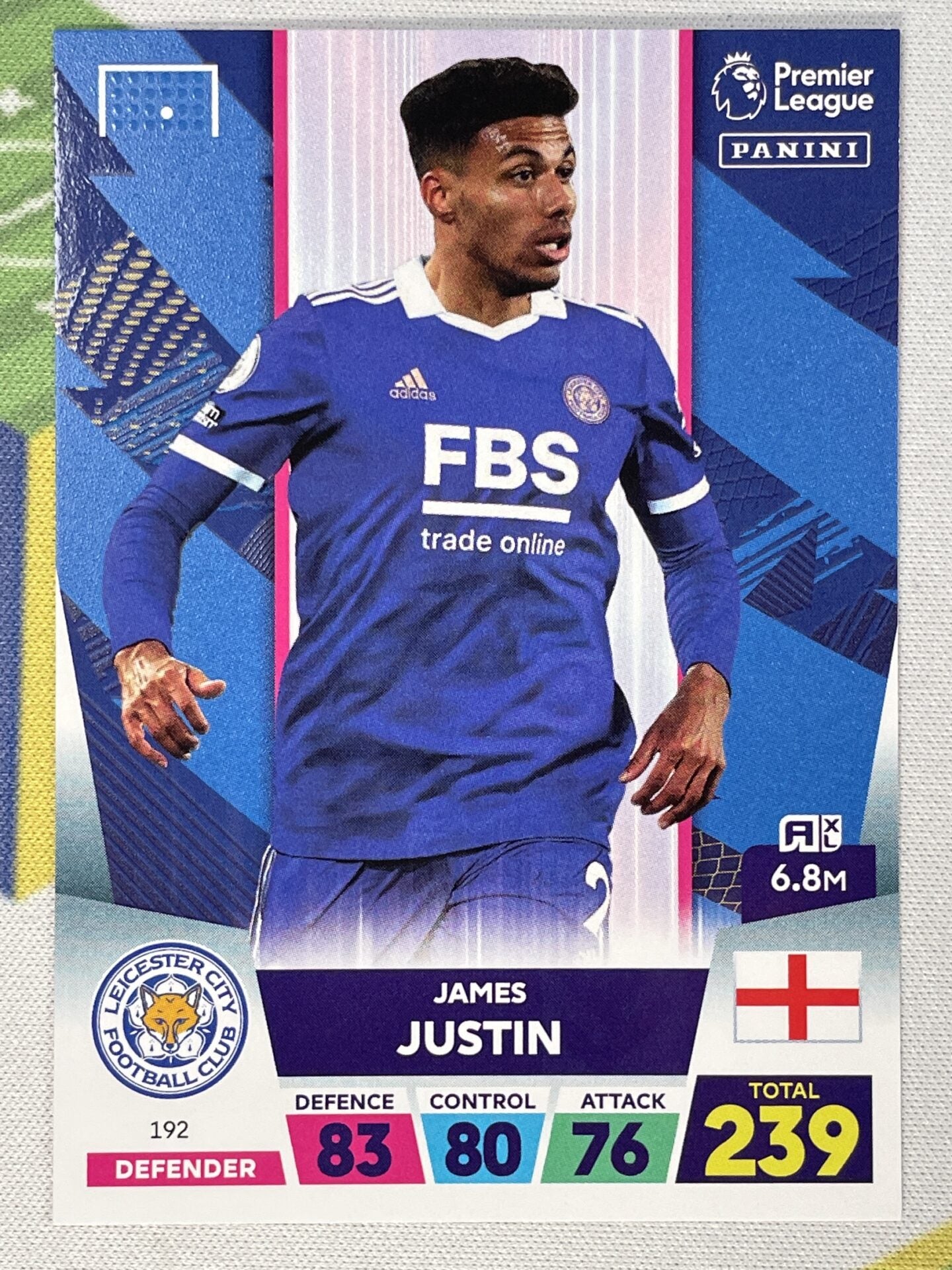 James Justin Leicester Panini Premier League Adrenalyn XL 2023 Card