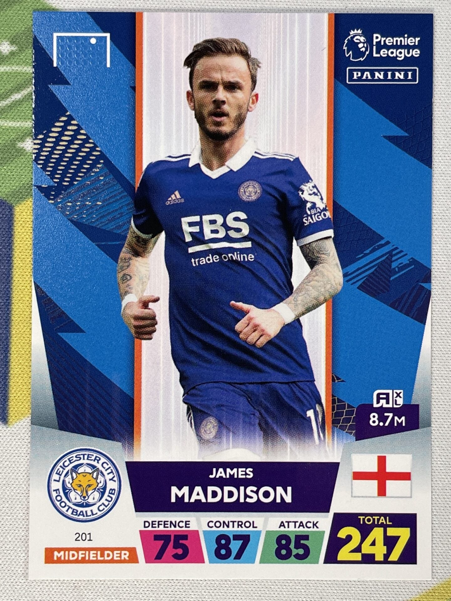 James Maddison Leicester Panini Premier League Adrenalyn XL 2023 Card