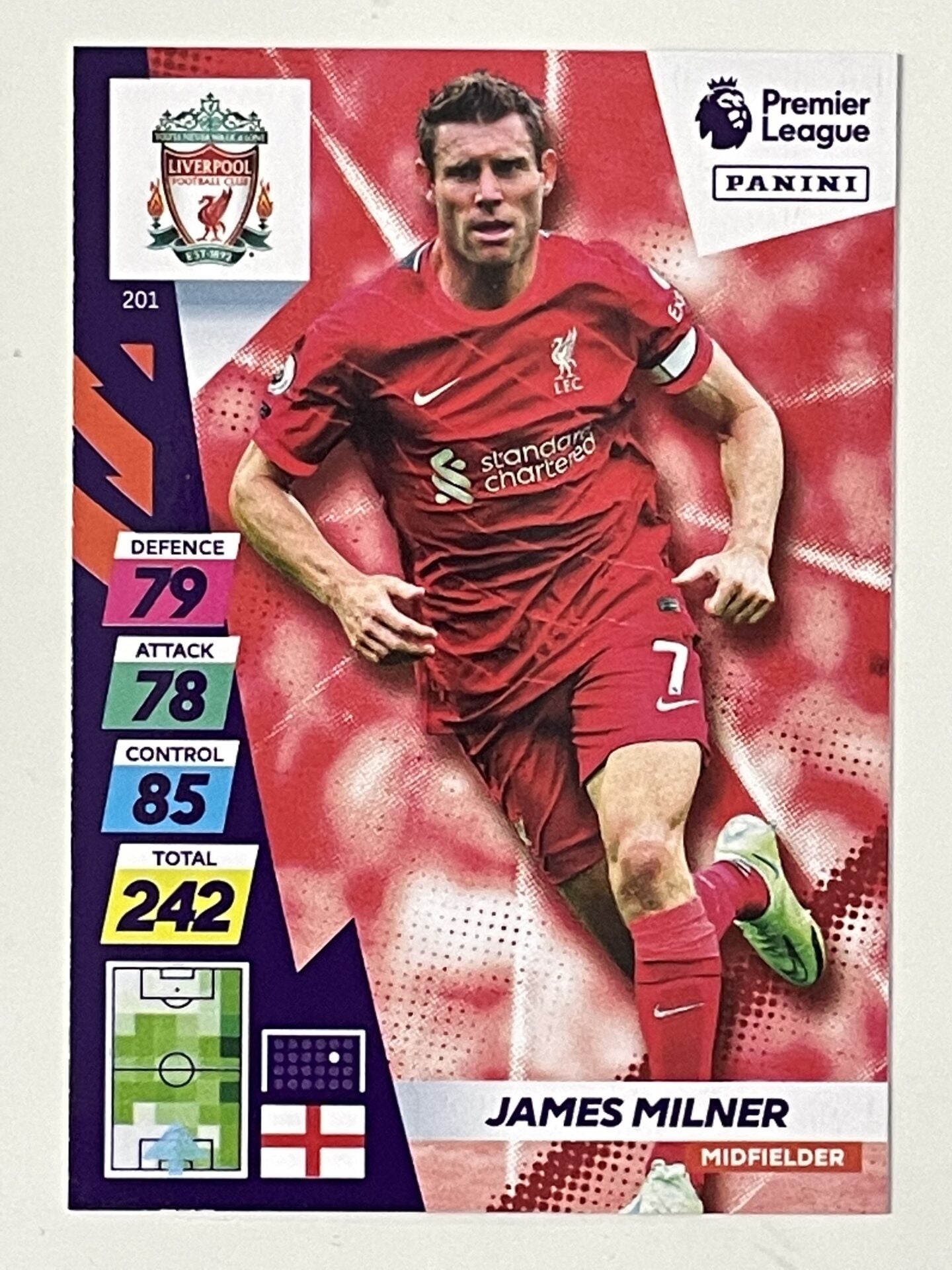 James Milner Liverpool Base Panini Adrenalyn XL PLUS Premier League 2021 2022