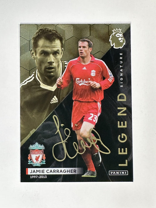 Jamie Carragher Liverpool Legend Signature Limited Edition Panini Premier League Adrenalyn XL 2024 Card