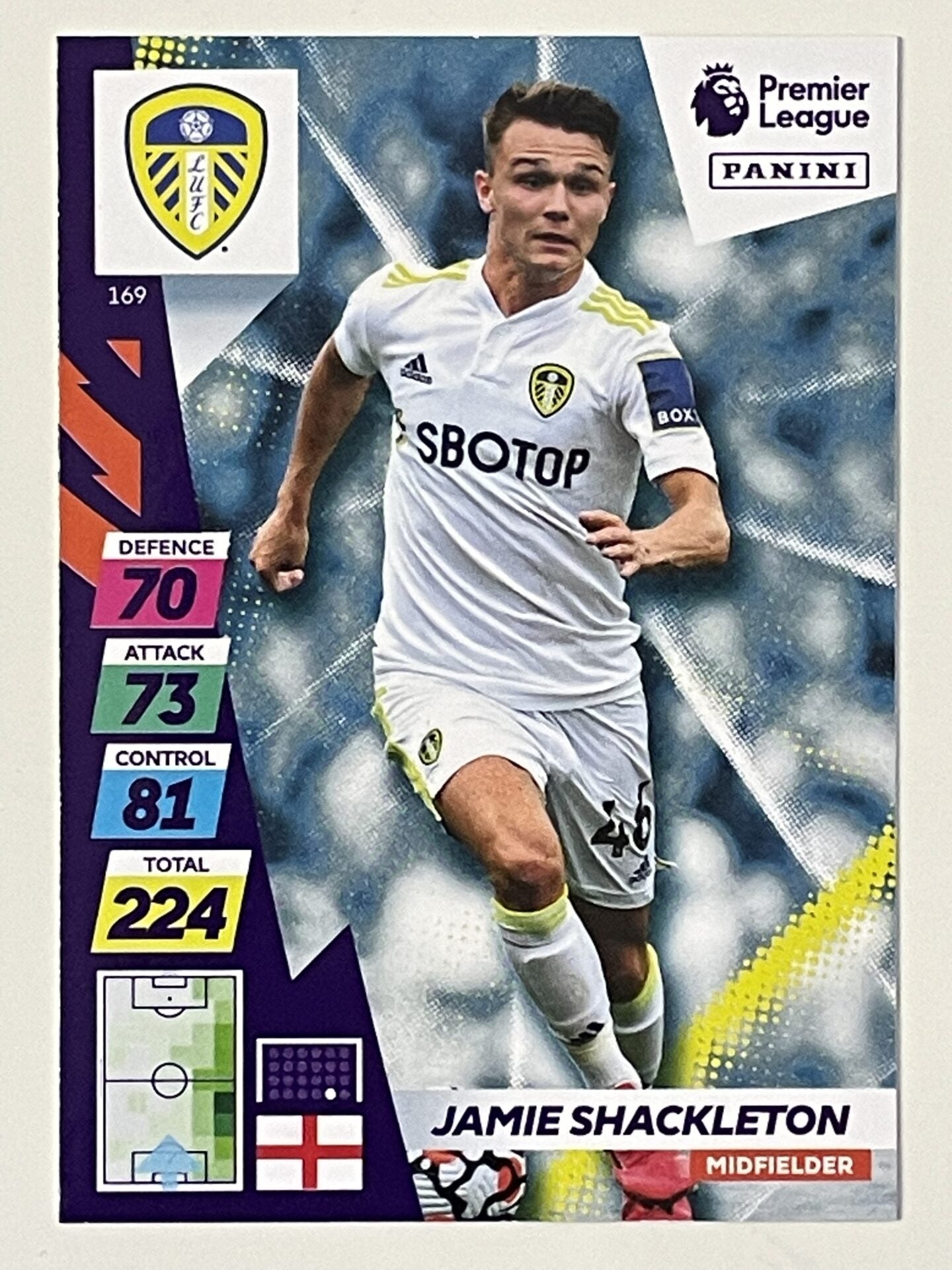 Jamie Shackleton Leeds United Base Panini Adrenalyn XL PLUS Premier League 2021 2022