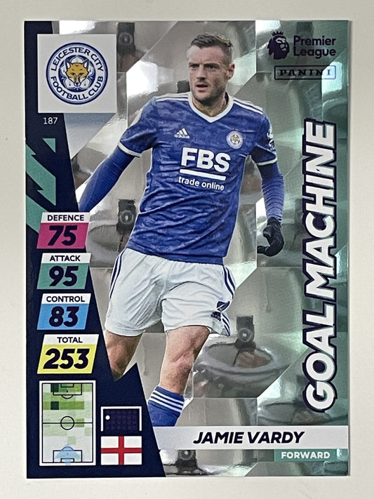 Jamie Vardy Leicester City Goal Machine Panini Adrenalyn XL PLUS Premier League 2021 2022