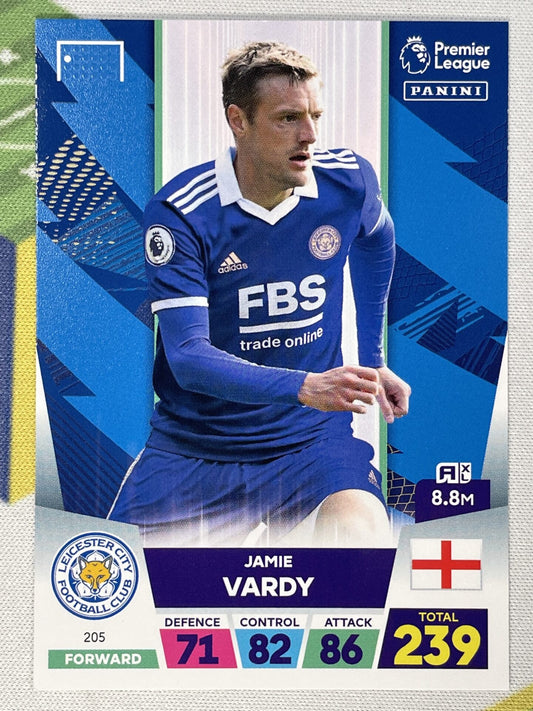 Jamie Vardy Leicester Panini Premier League Adrenalyn XL 2023 Card