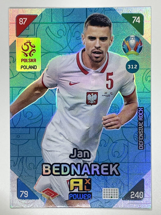 Jan Bednarek Defensive Rocks (Poland) Football Card &#8211; Euro 2020 Adrenalyn XL