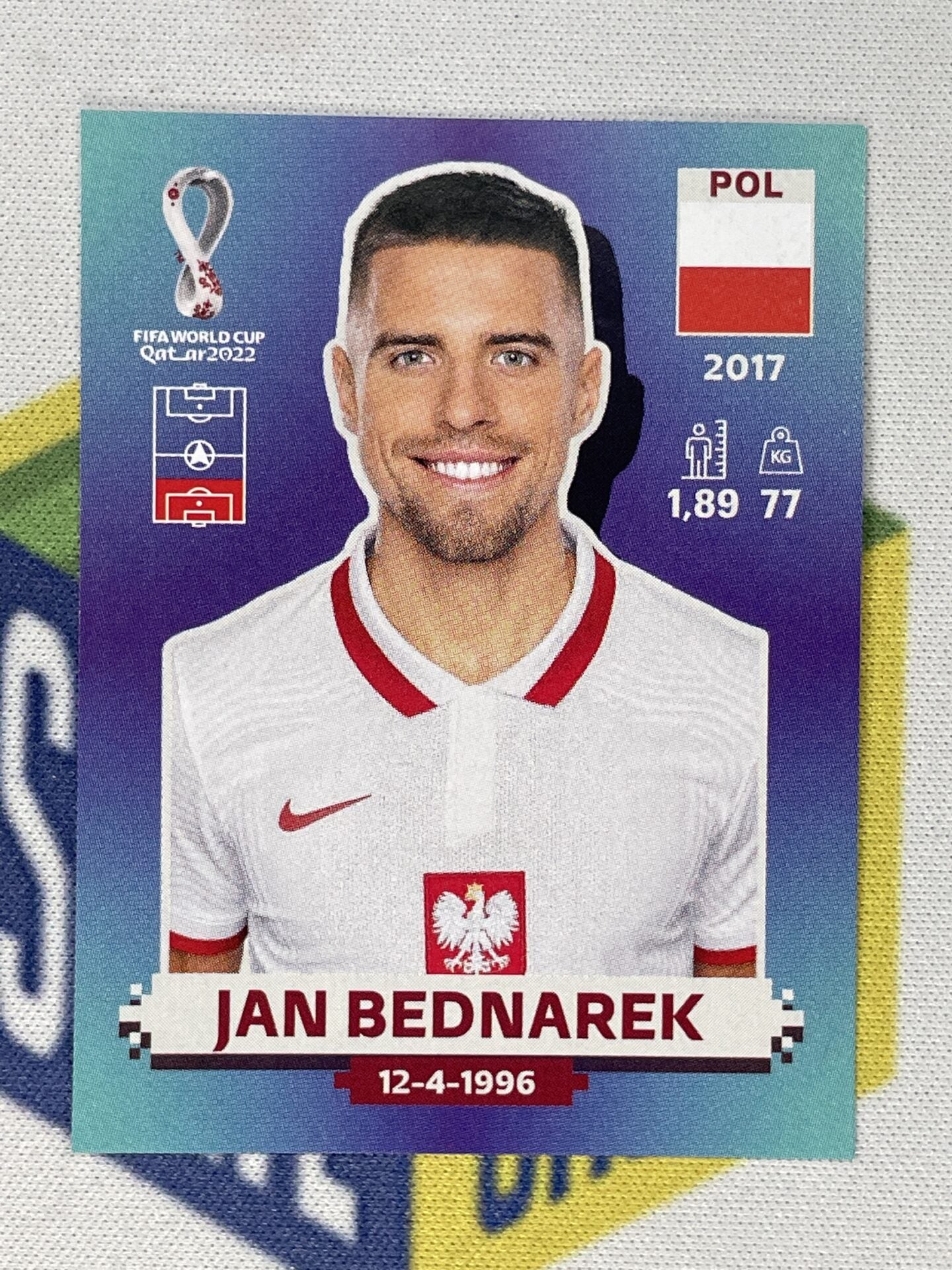 Jan Bednarek Poland Panini World Cup 2022 Qatar Stickers