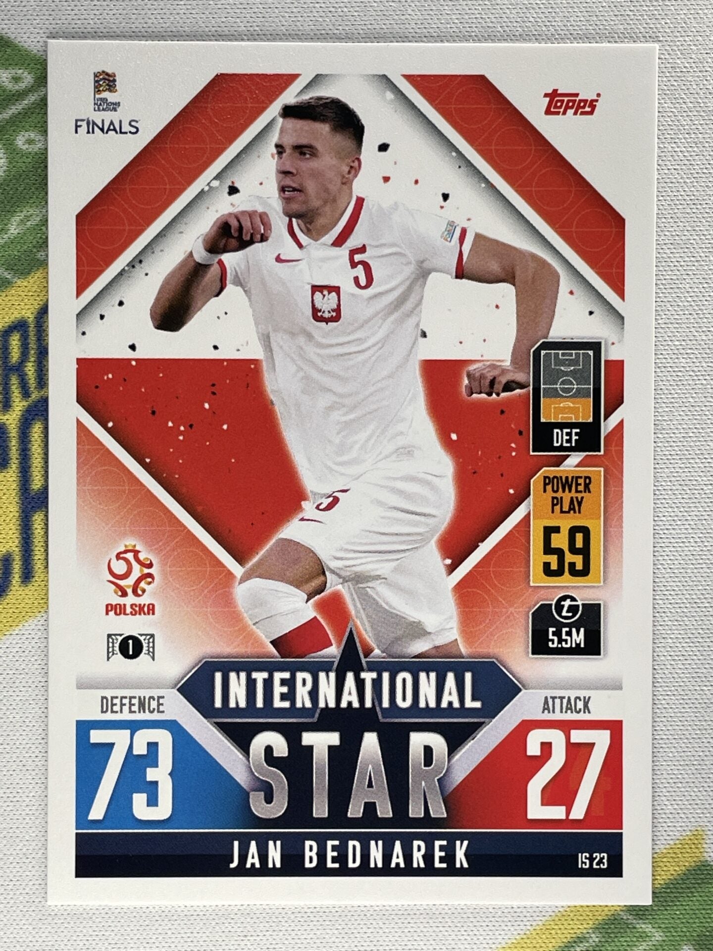 Jan Bednarek Poland Topps Match Attax 101 Road to Nations League 2022 Card