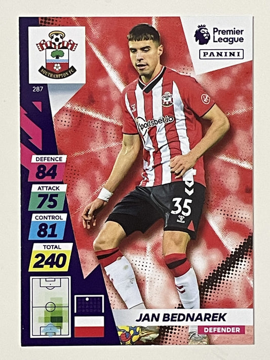 Jan Bednarek Southampton Base Panini Adrenalyn XL PLUS Premier League 2021 2022