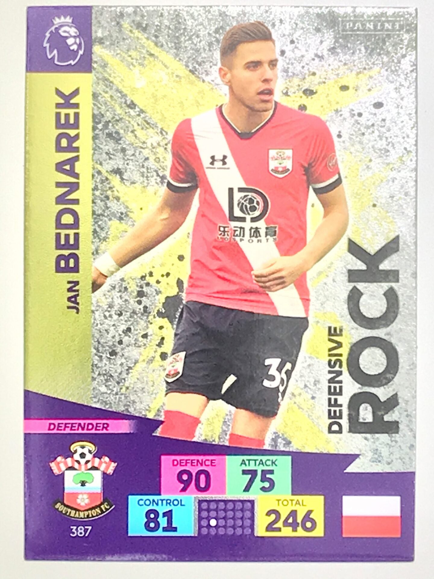 Jan Bednarek (Southampton) &#8211; Defensive Rock Football Card &#8211; Premier League Adrenalyn XL 2020:21