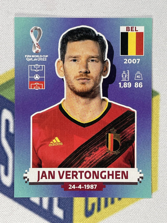 Jan Vertonghen Belgium Panini World Cup 2022 Qatar Stickers