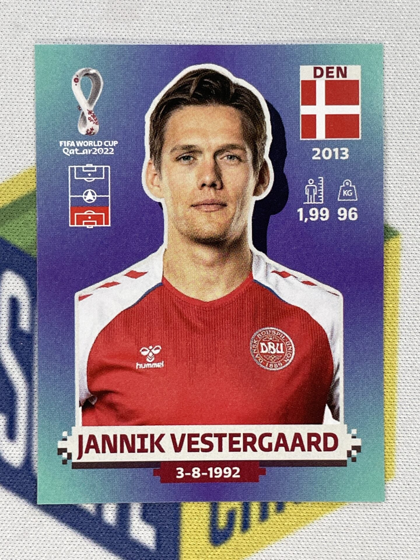 Jannik Vestergaard Denmark Panini World Cup 2022 Qatar Stickers