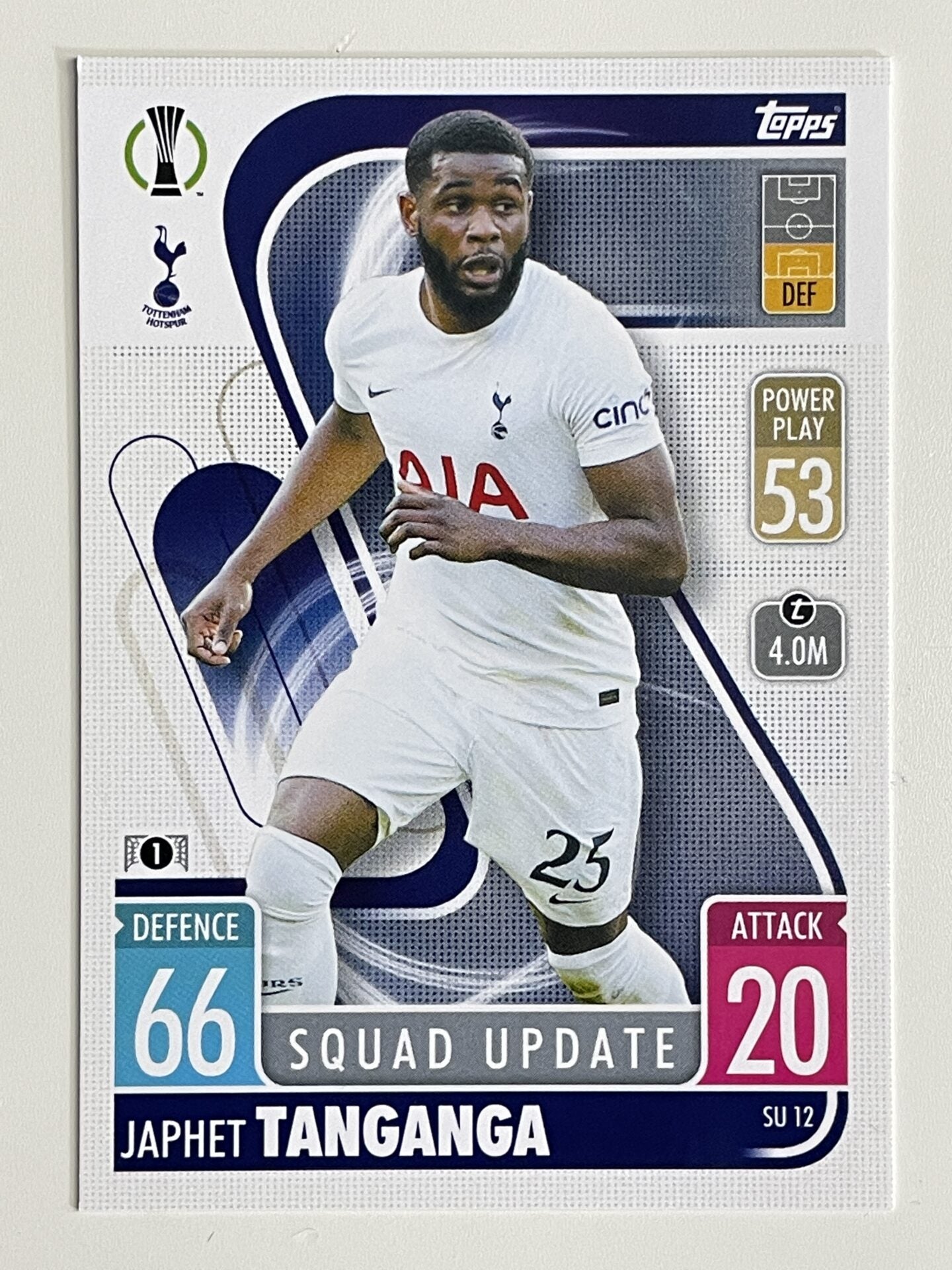 Japhet Tanganga Tottenham Base Topps Match Attax Extra 2021:22 Champions League Card