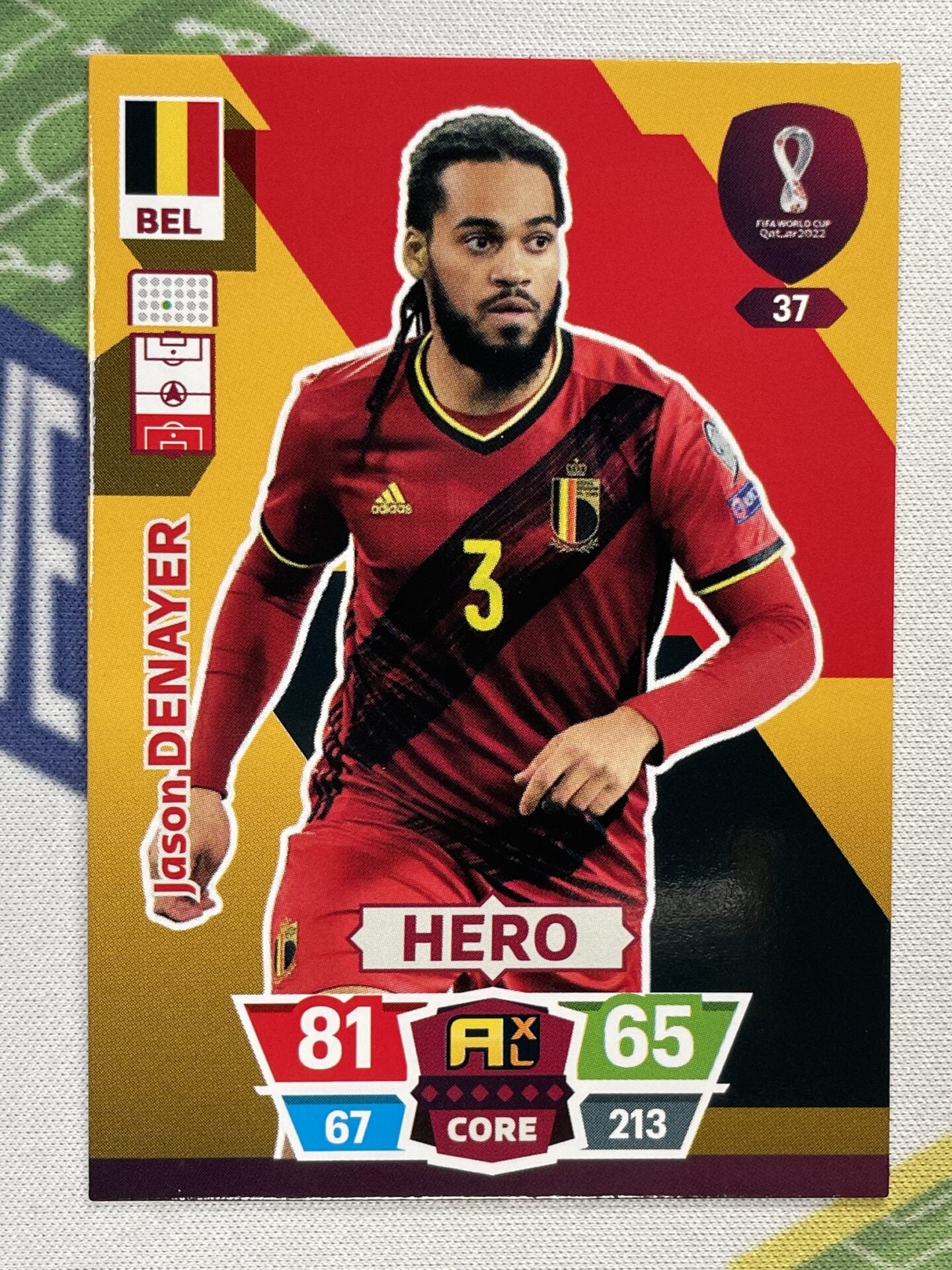 Jason Denayer Belgium Panini World Cup 2022 Adrenalyn XL Card